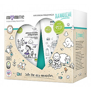MOMME SET Natural Care Mother&Baby rinkinys kūdikiui su žolelių aliejumi 150ml, minkštas valomasis gelis 2in1 150ml