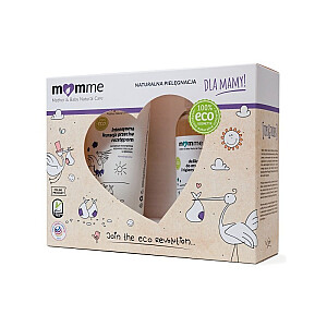 MOMME SET Mother&Baby Natural Care rinkinys mamoms, intensyvi priežiūra nuo strijų 150ml, švelnus gelis kūno prausimui ir intymiai higienai 150ml
