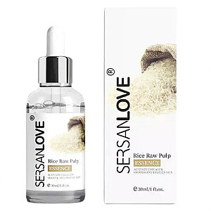 SERSANLOVE Rice Raw Pulp Essence serumas nuo senėjimo su ryžių ekstraktu ir hialurono rūgštimi 30 ml