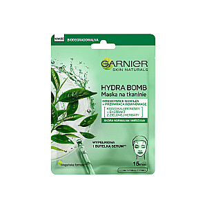 GARNIER Skin Active Ultra Hydrating Rebalancing Tissue kaukė su žaliosios arbatos ekstraktu