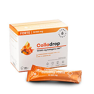 AURA HERBALS Colladrop Forte jūrinio kolageno paketėliai 10000mg 30ml