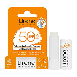 LIRENE Care apsauginiai lūpų dažai su migdolų aliejumi SPF50 4,6 g