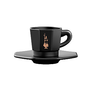 4 BIALETTI PERFETTO MOKA puodelių rinkinys Porcelianas 4x75 ml Juoda