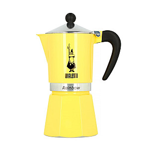 Rankinis kavos virimo aparatas Bialetti 6538 Moka puodas 0,27 l Juoda, Sidabrinė, Geltona