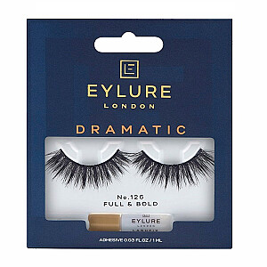 EYLURE False Lashes dirbtinės blakstienos su Dramatic 126 klijais