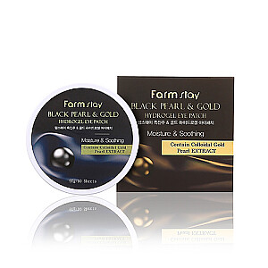 FARMSTAY Hydrogel akių pleistrai Black Pearl & Gold Hydrogel 60 vnt.