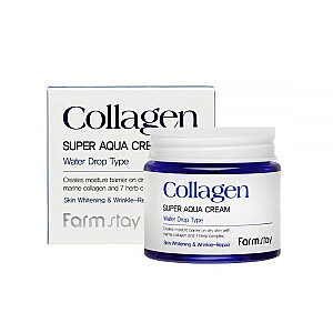 FARMSTAY Collagen Super Aqua Cream Collagen intensyviai drėkinantis kremas Water Drop 80 ml