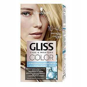 Plaukų dažai GLISS Color Care & Moisture 10-40 Šviesiai smėlio spalvos blondinai