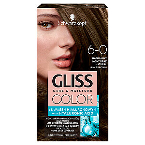 Plaukų dažai GLISS Color Care & Moisture 6-0 Natural Light Brown