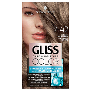 Стойкая краска для волос GLISS Color Care & Moisture 7-42 Beige Nude Blond