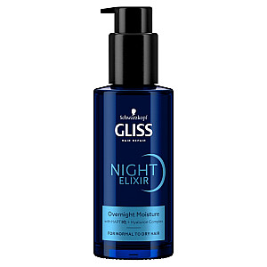 GLISS Night Elixir Moisture drėkinamoji naktinė priežiūra be skalavimo normaliems ir sausiems plaukams 100ml