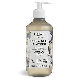 Rankų plovimo gelis I LOVE Naturals Hand Wash Tonka pupelių ir mirų 500 ml