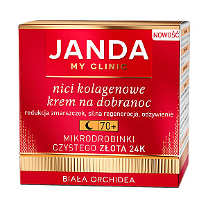 JANDA Collagen Nici kremas prieš miegą 70+ su gryno aukso mikrodalelėmis 24K White Orchid 50ml