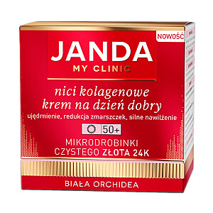 JANDA Collagen Threads Good Morning Cream 50+ su gryno aukso mikrodalelėmis 24K White Orchid 50ml