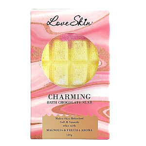 LOVE SKIN Šokoladinis batonėlis voniai Charming Magnolia ir Fresia 120g