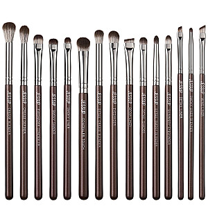 JESSUP SET Shimmer Brow, набор из пятнадцати кистей для макияжа глаз T499