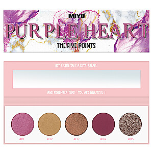 MIYO The Five Points Palette paletė, purpurinė širdis, 6,5 g