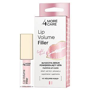 MORE4CARE Lip Volume Filler lūpų blizgesio serumas Light Pink 4,8g