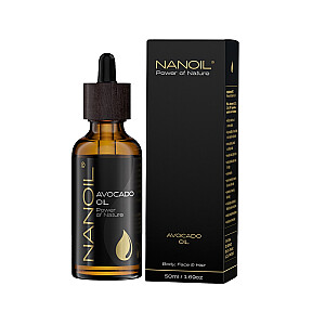 NANOIL Avocado Oil Avokadų aliejus plaukų ir kūno priežiūrai 50ml 