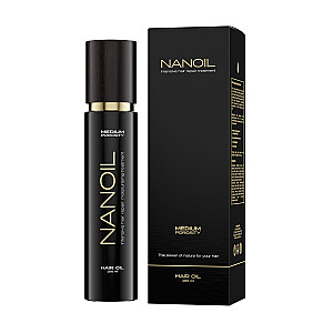 NANOIL Hair Oil Medium Porosity aliejus vidutinio poringumo, silpniems ir blankiems plaukams 100ml 