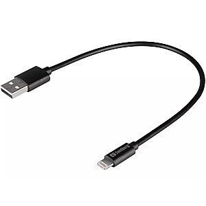 Sandberg 441-40 USB&gt;Lightning MFI 0.2m Black