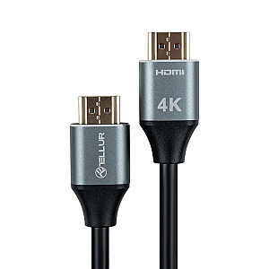 Высокоскоростной кабель Tellur HDMI 2.0, 4K, 18 Гбит/с, Ethernet, позолоченный, 1,5 м, черный