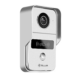 Tellur Smart WiFi Video DoorBell 1080P, функция разблокировки, внутренний звонок, серый