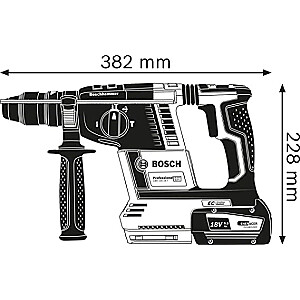 Аккумуляторная ударная дрель Bosch GBH 18V-26 F Professional, 18 В (синий/черный, 2 аккумулятора ProCORE18V 5,5 Ач, L-BOXX)