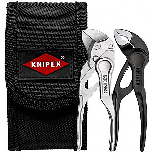 Набор клещей KNIPEX XS с сумкой, 2 шт. (черные, в поясной сумке для инструментов)