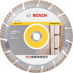 Алмазный отрезной диск Bosch Standard for Universal, 230 мм (диаметр отверстия 22,23 мм)