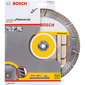 Deimantinis pjovimo diskas Bosch Standard for Universal, 230 mm (skylės skersmuo 22,23 mm)