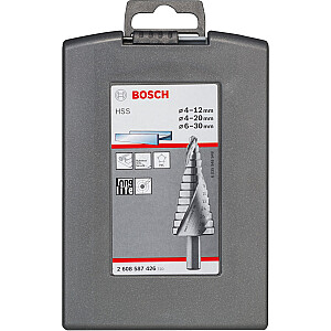 Набор ступенчатых сверл Bosch HSS, 4–30 мм (3 шт.)