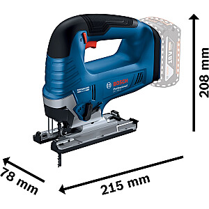 Аккумуляторный лобзик Bosch GST 18V-125 B Professional Solo, 18 Вольт (синий/черный, без аккумулятора и зарядного устройства, в L-BOXX)