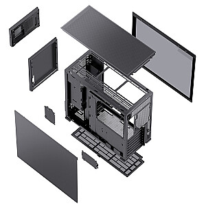 Jonsbo D41 MESH Screen ATX dėklas, grūdintas stiklas – juodas