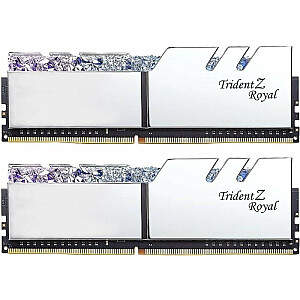 G.Skill DDR4 – 16 GB – 3600 – CL – 16 – dvigubas rinkinys, „Trident Z Royal“ (sidabras, F4-3600C16D-16GTRSC)