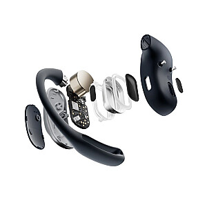 SHOKZ OpenFit Air Гарнитура Беспроводной ушной крючок Звонки/Музыка/Спорт/Повседневный Bluetooth Черный