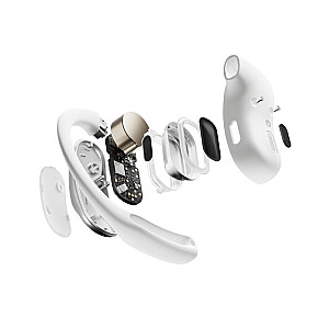 SHOKZ OpenFit Air, гарнитура weiss Беспроводной наушник-крючок Звонки/Музыка/Спорт/Повседневный Bluetooth Белый
