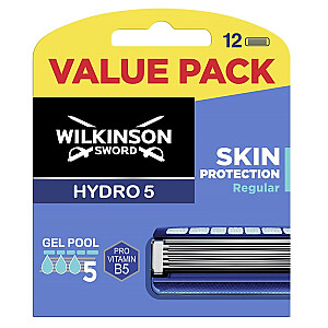 WILKINSON Sword Men Hydro5 Skin Protection reguliariai keičiami skutimosi peiliukai 12 vnt.