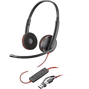 Poly Blackwire 3220 stereo USB-C juoda