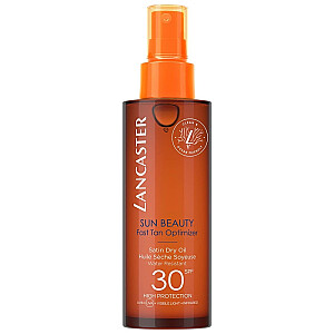 LANCASTER Sun Beauty Satin Dry Oil purškiamas aliejus sausam įdegiui SPF 30 150 ml
