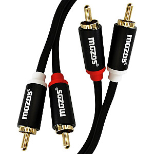 Кабель Mozos RCA (Cinch) x2 - RCA (Cinch) x2 1м черный (MCABLE-2R2R)