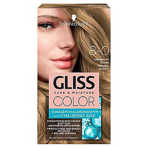 Краска для волос GLISS Color Care & Moisture 8-0 Натуральный Блондин
