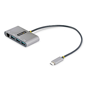 3-ПОРТОВЫЙ КОНЦЕНТР USB-C С ПОРТАТИВНЫМ ГИГАБИТНЫМ/ETHERNET-концентратором для ноутбука