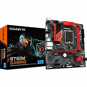 Материнская плата Gigabyte||Intel B760 Express|LGA1700|Micro-ATX|Память DDR5|Слоты памяти 2|1xPCI-Express 3.0 1x|1xPCI-Express 4.0 16x|2xM.2|1x15-контактный D-sub|1xHDMI|1xDisplayPort|2xUSB 2.0|3xUSB 3.2|1xUSB-C|1xPS/2|1xRJ45|3 аудиопорта|B760MGAMING