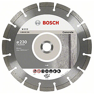Алмазный отрезной диск Bosch Standard по бетону 150x22x2,0 мм 2608602198