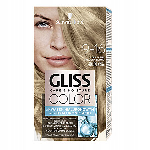 Plaukų dažai GLISS Color Care & Moisture 9-16 Ultra Light Cool Blonde