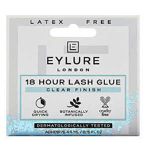 EYLURE 18-часовой клей для ресниц Clear Finish, бесцветный клей для ресниц без латекса, 4,5 мл