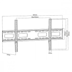 Крепление для телевизора 43–120 дюймов, 120 кг MC-420 VESA800x400 