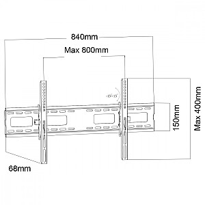 TV laikiklis 43-100 colių 80 kg MC-423 VESA 800x600 