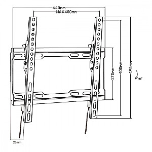 TV laikiklis 32-70 colių 45 kg MC-412 VESA 400x400 